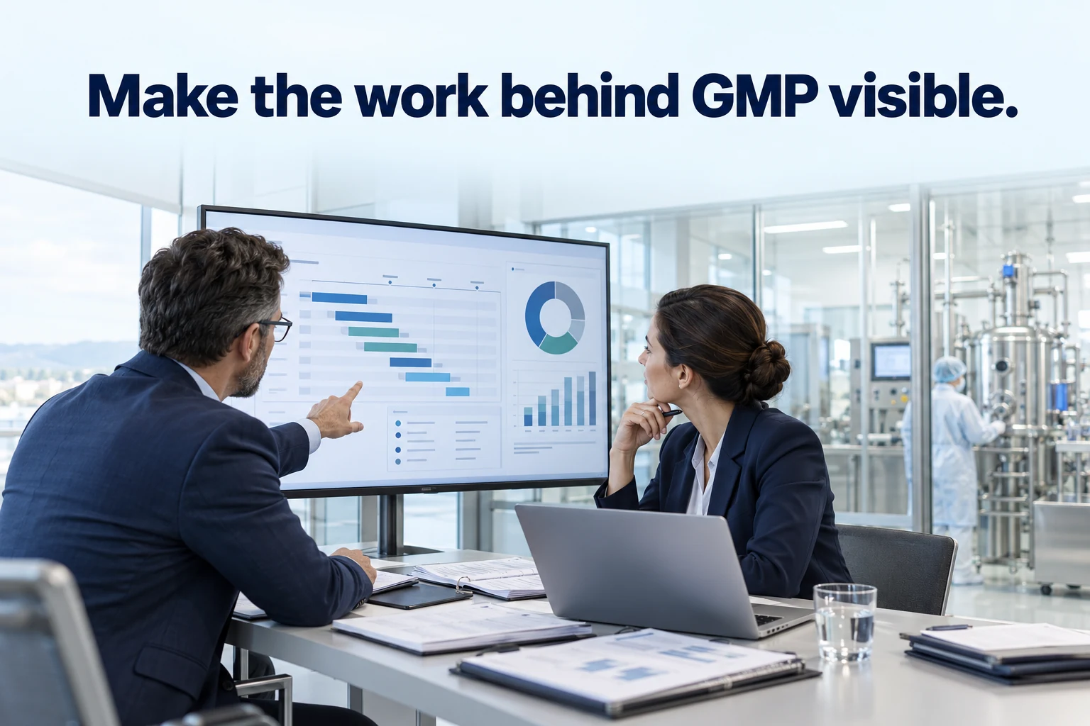 Conceptual illustration for making the resource demands of gmp transparent and traceable