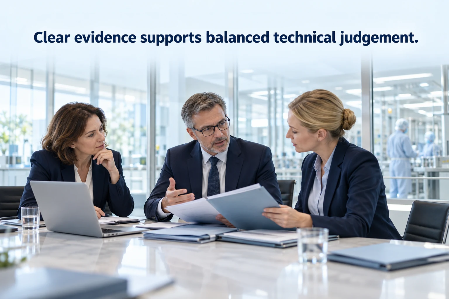 Conceptual illustration for supporting a complex healthcare investigation with independent gmp expertise
