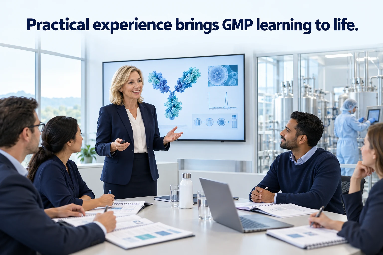 Conceptual illustration for bringing operational experience into specialist gmp and atmp training