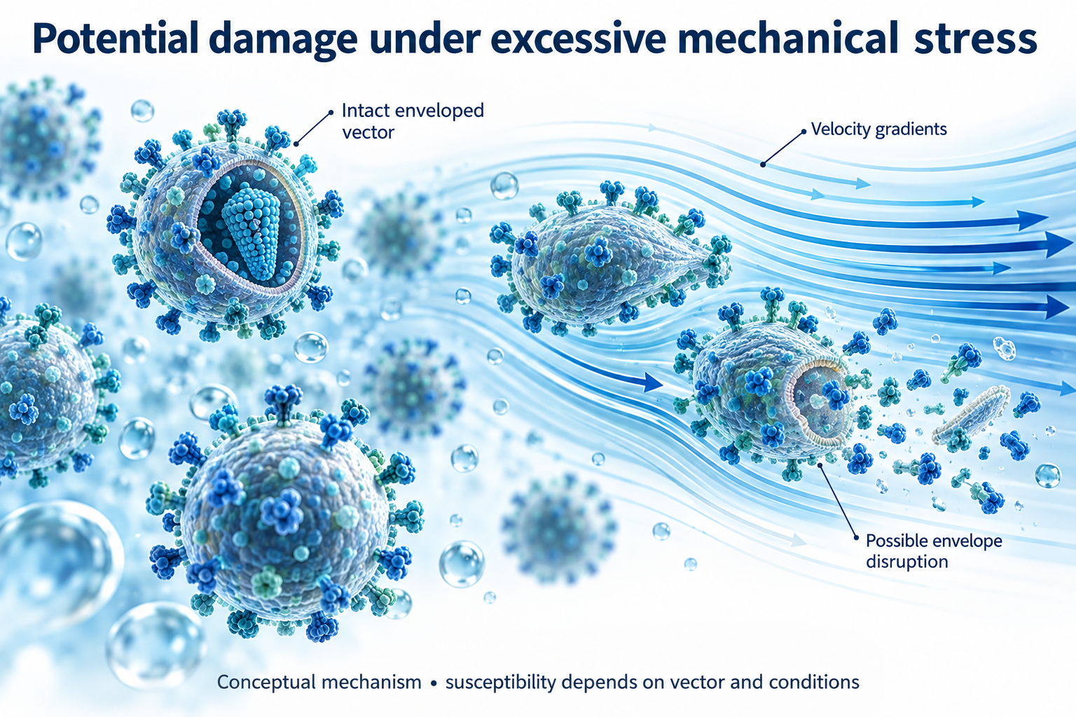 Illustration accompanying minimising lentiviral vector losses