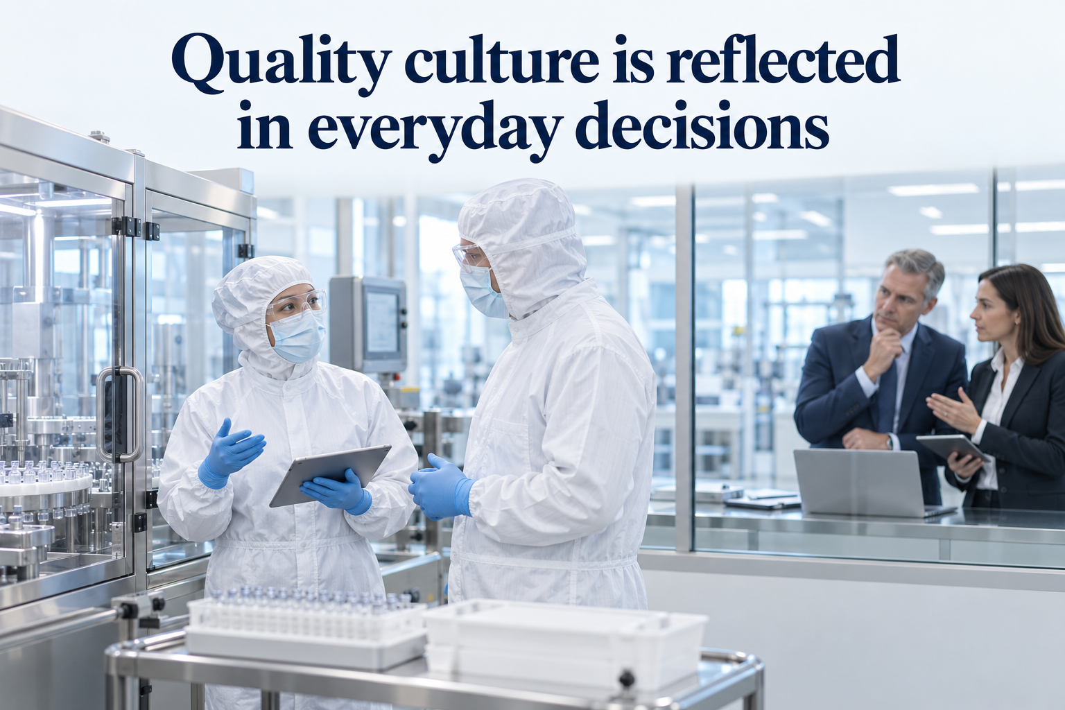 Conceptual illustration of Understanding quality culture through operational decisions
